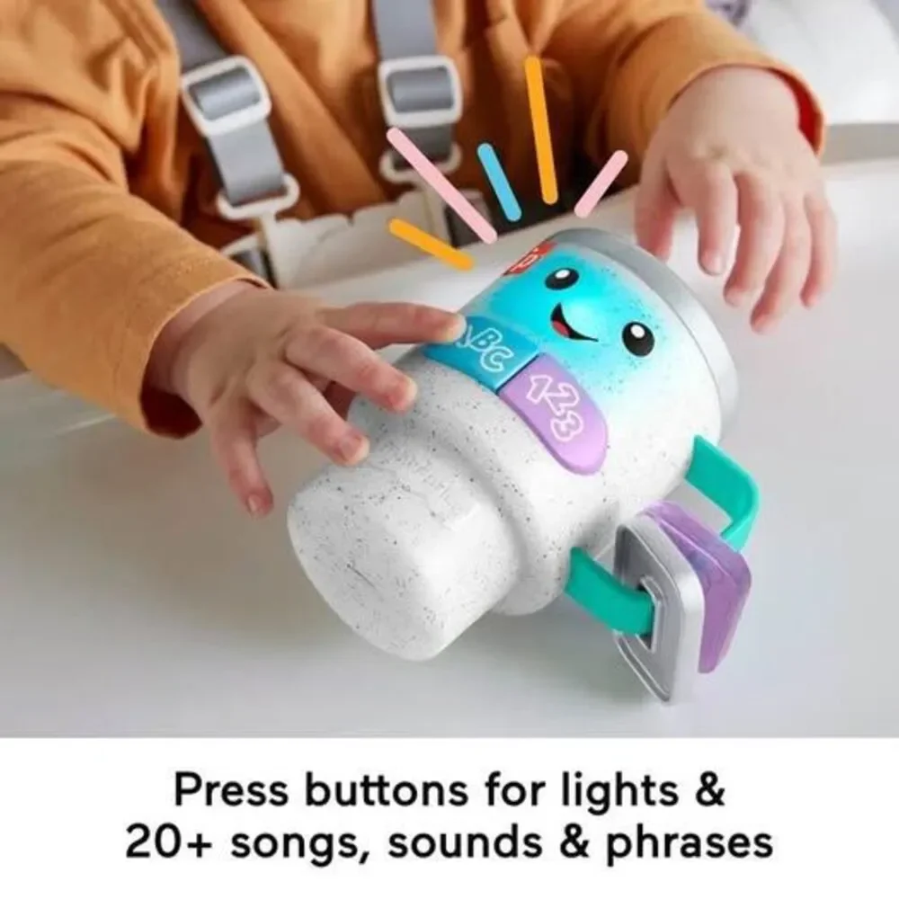 NEW Fisher-Price Laugh & Learn Wake up & Learn Coffee Mug (Music & Lights)